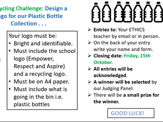 Recycling Challenge: Design a Logo for our Plastic Bottle Collection 